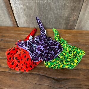 CalPlush Stingray Plush Stuffed Animal 3 Piece Set Colorful Toy